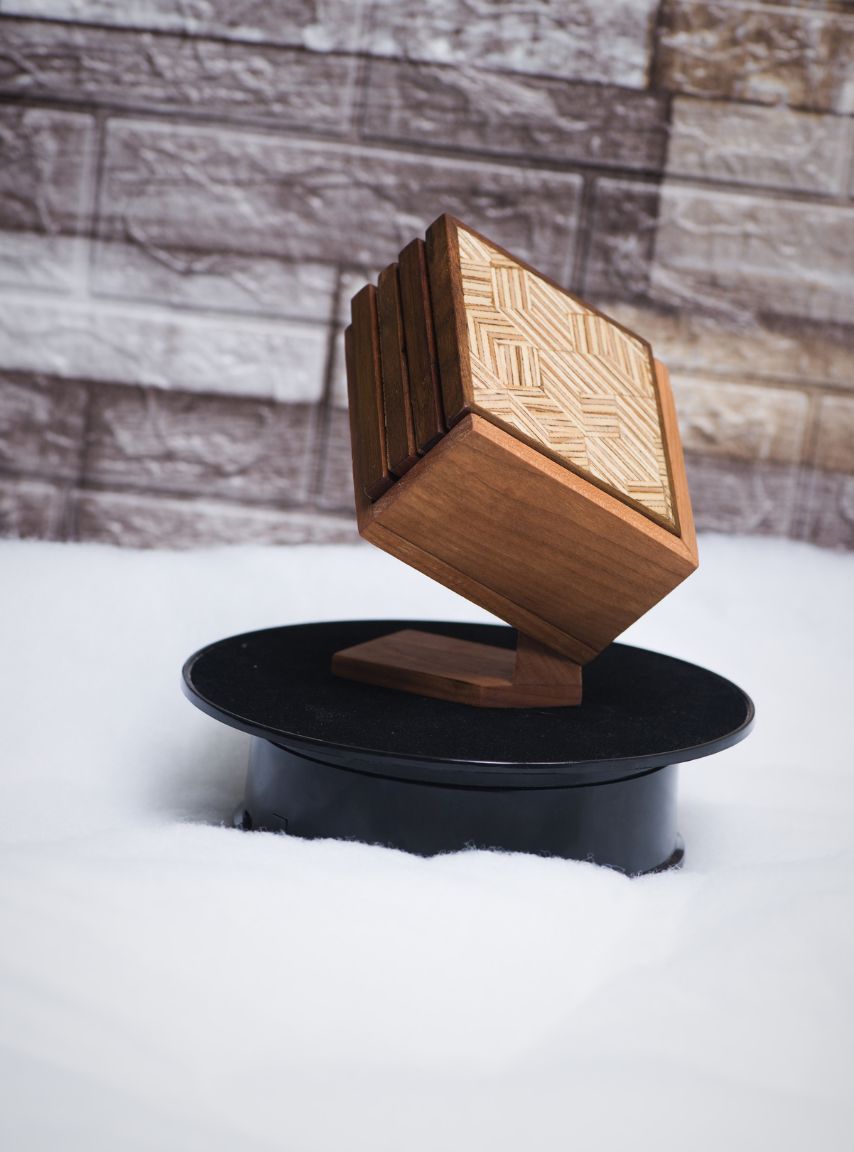 Handmade Wood Coasters - Set of 4 - Style 1