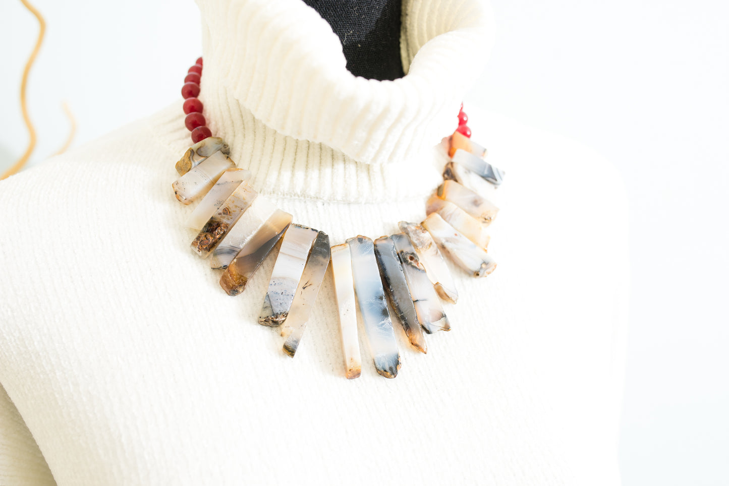 Botswana Agate Quartz Necklace