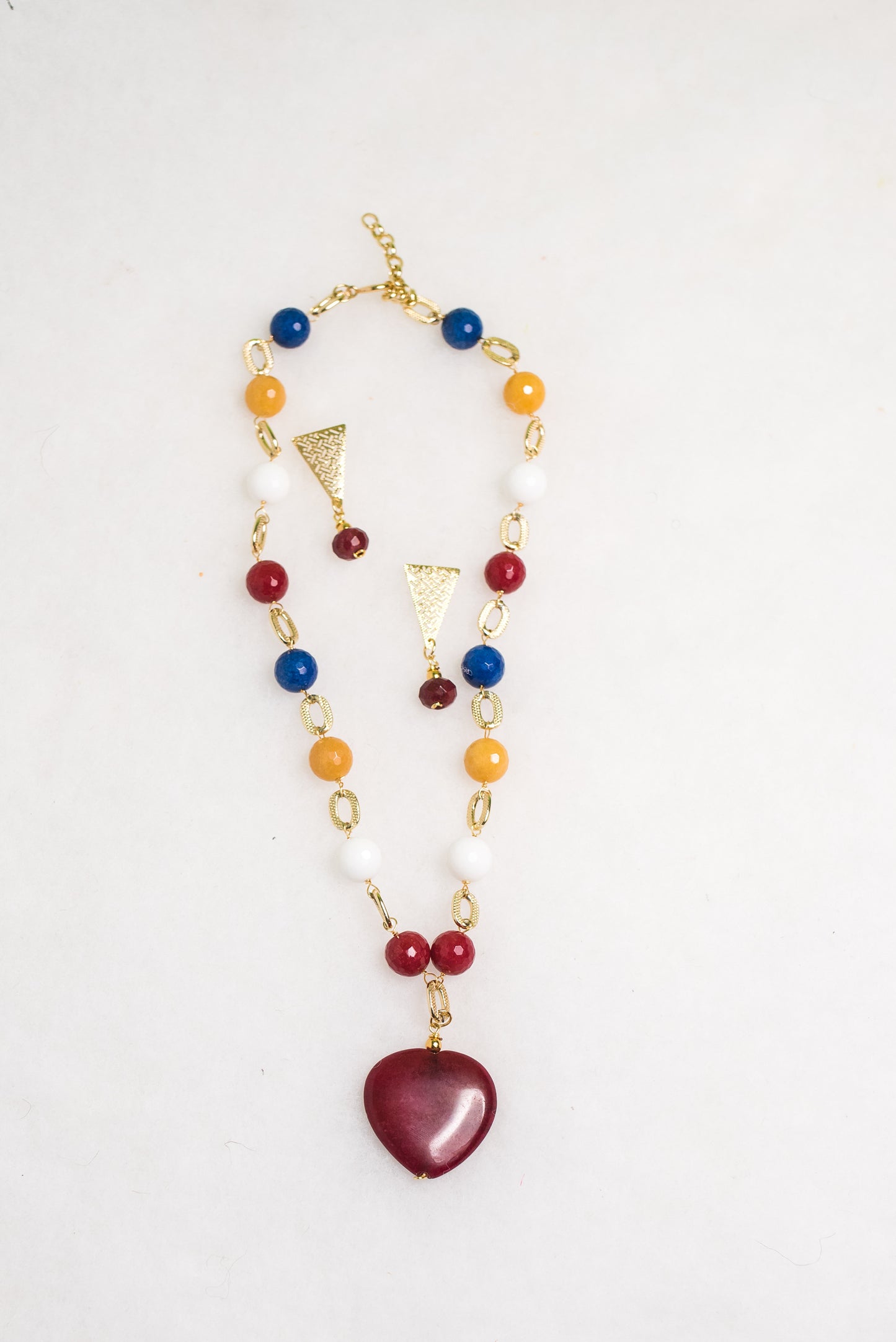 Multicolor Jade Stones Necklace