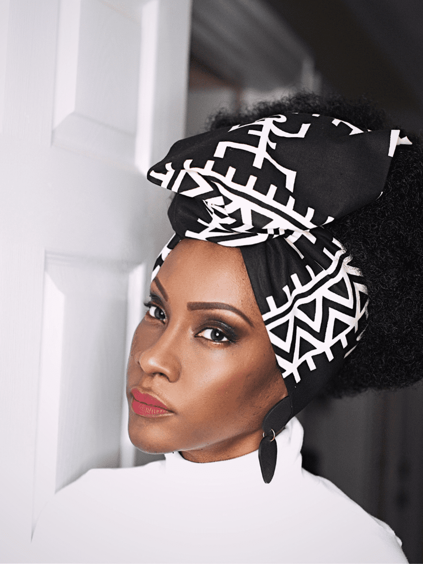 Black and deals white head wrap