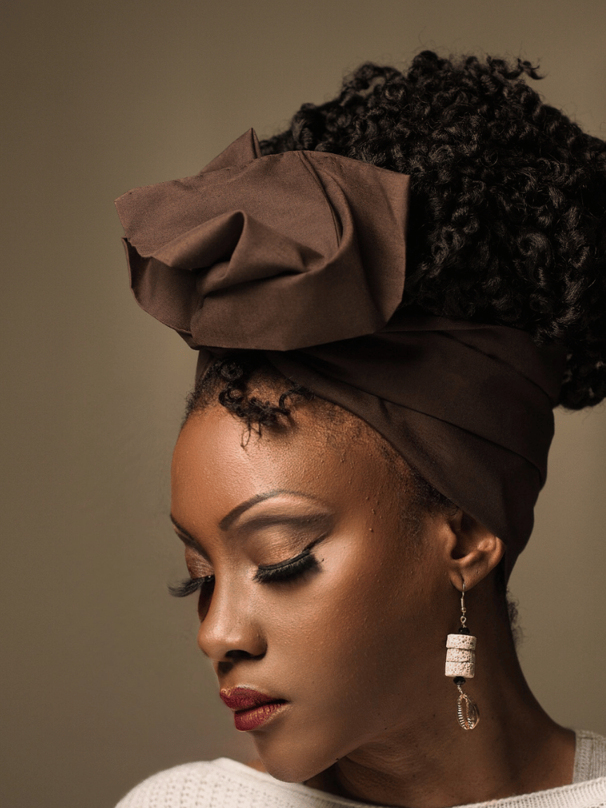 Wired Headwrap - Isabella Brown Solid
